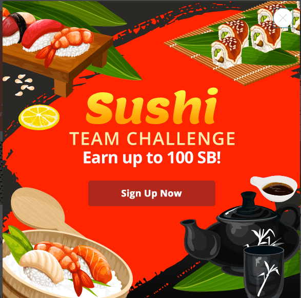 Sushi Team Challenge on Swagbucks