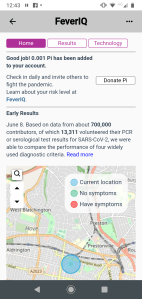 FeverIQ within the Pi app image